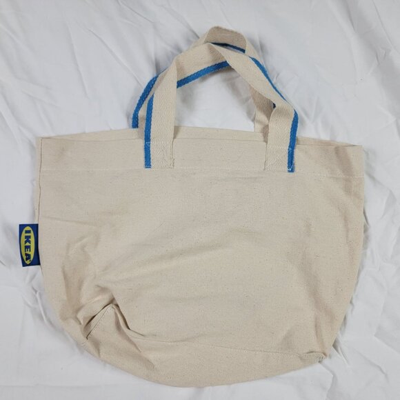 Ikea Spikrak Beige Shopping Bag Tote Travel Casual Storage Fordable Lightweight - Picture 1 of 5